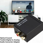 ADC Analog To Digital Audio Converter RCA to Optical Toslink Audio Adapter Analog Digital Fiber Toslink Coaxial Audio Converter