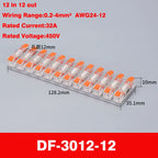 Wiring Terminal Quick Press Type Electrical Docking 2-12 Pin Screw Fixing Compact Wire Connector Push-in Type Terminal Block