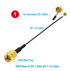 10PCS RF SMA to RF Cable RP-SMA/SMA Female to u.FL/IPX-1 Male Plug Connector WIFI Antenna Jumper RG113 RF1.13 Pigtail