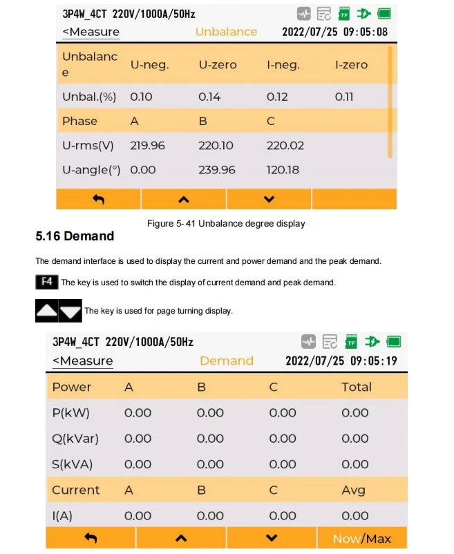 MQ41 Power Quality Analyzer Large Current Rogowski Coil Power Meter Energy Consumption Power Harmonic Waveform Recording