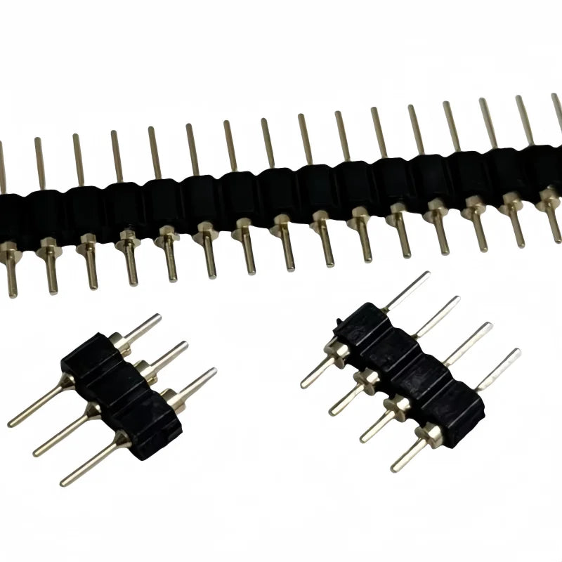 Spacing 2.54mm Round Hole Pin Header Double-Headed Pin Round Pin Header Gold-Plated Round Hole Header 1x2P 3P 4P 5P 6P 7P 1X40P