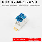Distribution Box One In Several Out Power Wire Universal Electric Connector Junction Din Rail Terminal Block UKK 80A160A250A400A