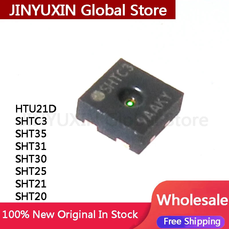 5Pcs HTU21D SHTC3 SHT35 SHT31 SHT30 SHT25 SHT21 SHT20 IC Chip In Stock Wholesale