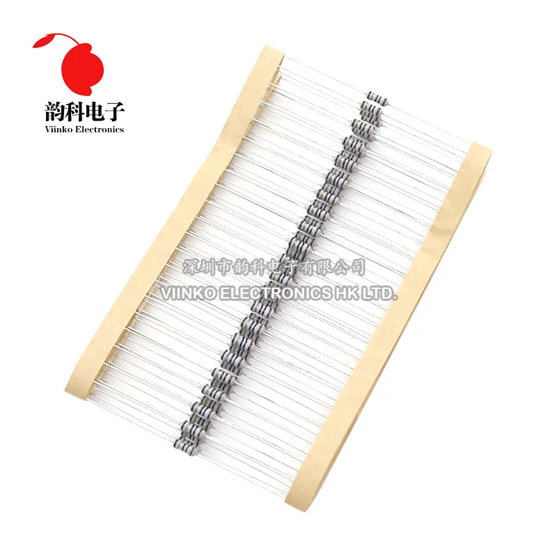20pcs 1/4W 5% 0.25W Wire Wound Resistor Fuse Winding Resistance 0.5R 10R 0.5 1 2.2 3.3 3.9 4.7 5.1 10 ohm