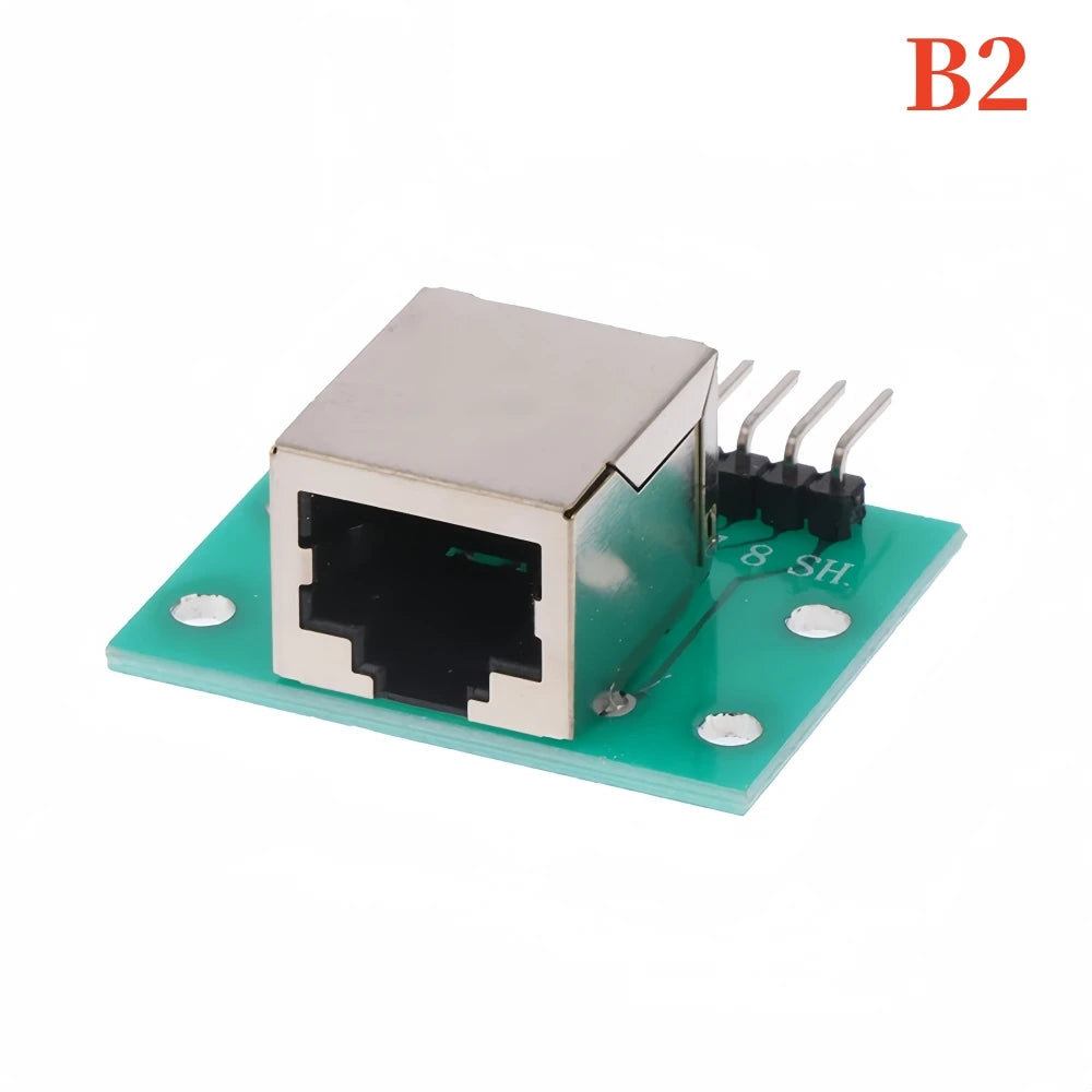 TZW 1Pcs RJ45 Adapter Board To XH2.54 Modular Ethernet Connector Adapter Network Interface + Breakout Board + Pin Header