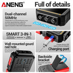 Dual-channel Oscilloscope Rechargeable 50MHz Bandwidth 200MSa/s Sampling Smart Automatic 3-in-1 Detector 25000 Count ANENG AOS05