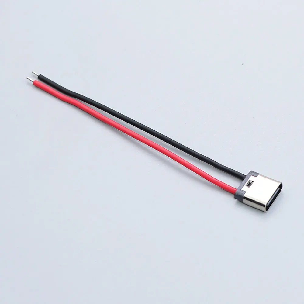 2/5/10pcs Type C 2 Pin Waterproof Female USB C Socket With Screw Hole Fast Charge Charging Interface USB Connector With Cable