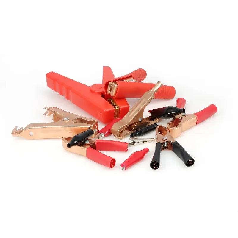 30A-300A 28/35/45mm Black Red Set Crocodile Clip Crocodile Electrical Clamps Test Probe Meter Soft Plastic Alligator Test Clips