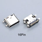 JCD 10PCS 2/6/16/24 Pin Type-C Charging Port USB-C Female Connector Charger Socket PCB Soldering SMD SMT DIY Repair Adapter