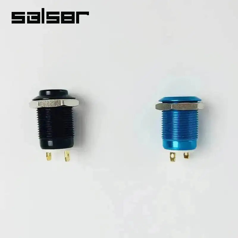 10pcs 12mm Anodize Red Blue Green Black Yellow Waterproof High Flat Head Momentary Fixation Latching Metal Push Button Switch
