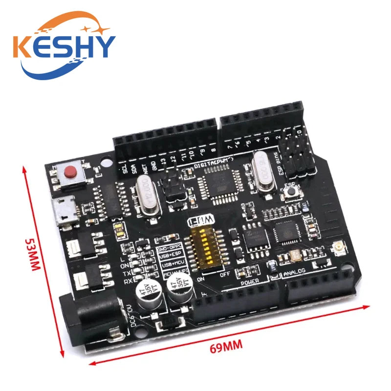 UNO+WiFi R3 ATmega328P+ESP8266 CH340 (32Mb memory) 6V-9V USB-TTL CH340G For Arduino NodeMCU WeMos One Development board