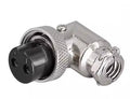 90 Degree Right Angle GX16 Aviation Connector, 2‑8 Pin L‑Shape Male Female Circular Plug Socket for Industrial Equipment