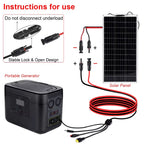 JMUYTOP 12AWG Solar panel Cable Solar to XT60 DC7909(8mm) DC5521 DC5525 Anderson Connector For  Portable Power Station