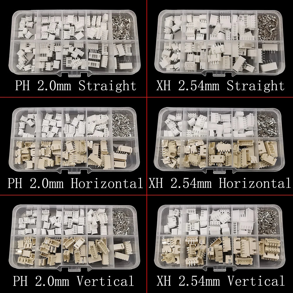 1Box PH2.0 / XH2.54 2/3/4/5 Pin Terminals Kit Male Female Plug Housing Header JST Wire Connector PH 2.0mm XH 2.54mm Pitch