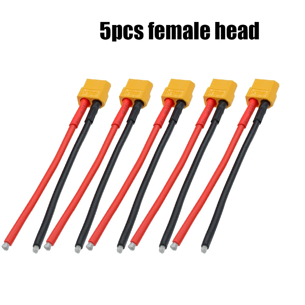 1-10Pcs XT60 Plug Male Female Connector with 14AWG Silicon Wire for RC Lipo Battery Cable Drone XT60 Pigtail