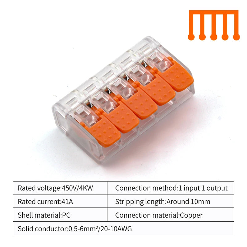30-100 Pcs Cable Wire Connectors Mini Quick Terminal Block Electrical Connectors Reusable Type Quick Plug-in Terminals