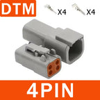 2/3/4/6/8/12Pin Deutsch Type DT Connector Plug-In With Fixed Flange DTM/DTP Waterproof Wire Automotive Connector