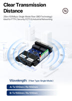 BYXGD 10/100Mbps 2F4E Fiber Media Converter PCB Board 25KM BIDI SC to RJ45 Ethernet Switch for CCTV FTTH Industrial Automation