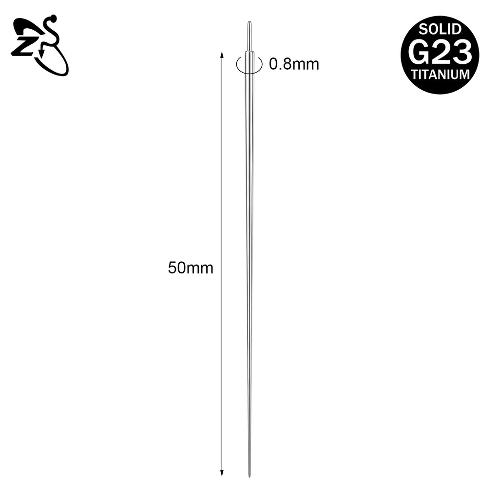 ZS 1 Piece G23 Titanium Curved Taper Insertion Pin Tool Internal Thread Piercing Kit For Tragus Helix Lip Nose Piercing Jewelry