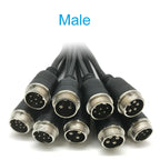 M16 2pin 3p 4p 5p 6p 7p 8p 9p 10Pin GX16 6pin Male to Female Aviation Video Extension Connect Cable 1M-10M for Car Camera System
