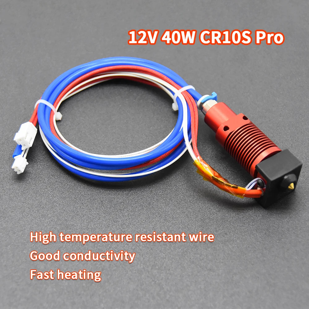 Ender 3 Metal J-Head CR10 MK8 Hotend Extruder Kit Heat Block Nozzle Heater Thermistor for CR10s Pro Ender3 V2 Ender 5 3D Printer