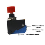 Micro Switch CMV10 081C, Short Roller Lever, Flame‑retardant Plastic Housing, Silver Contact, 1NO 1NC 16A 250VAC for Househ