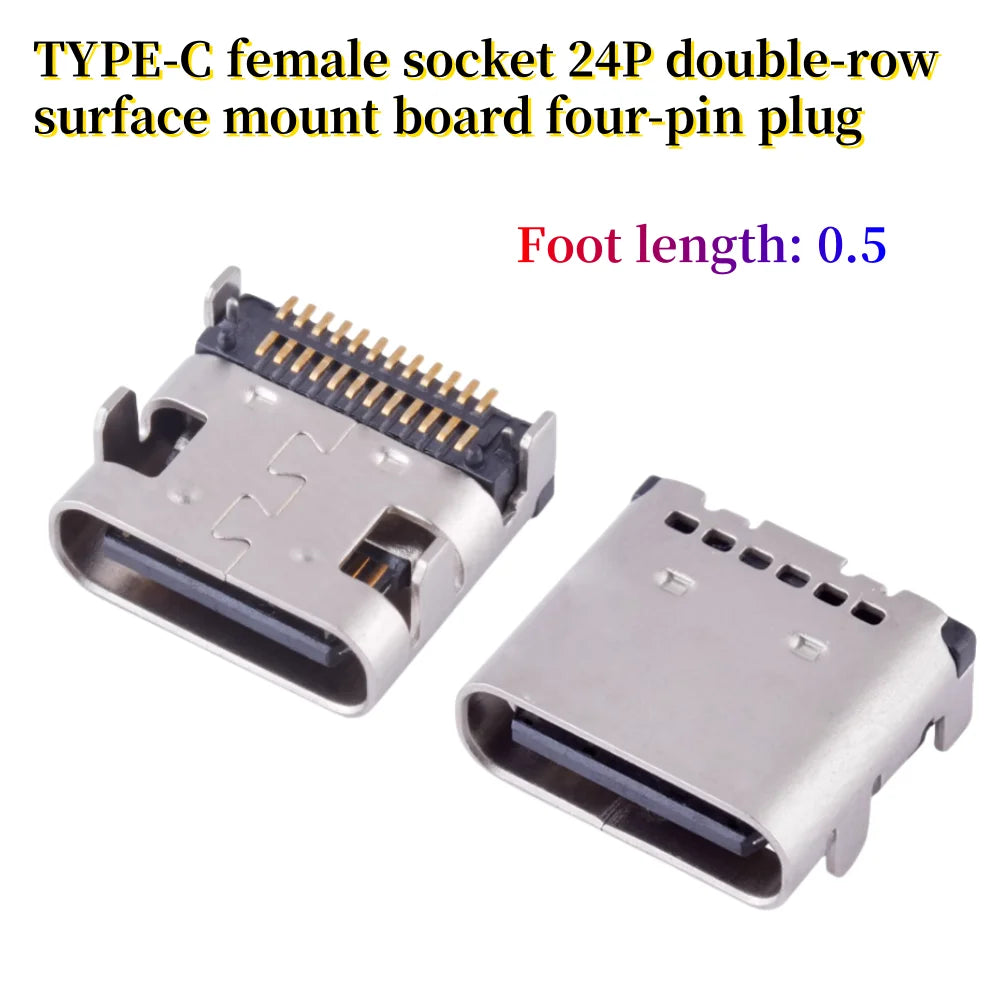 USB Connector Type C Female Charging Port Jack 2/4/6/16 Pin Type-C Socket PCB Soldering SMD SMT DIY Repair Type C Adapter
