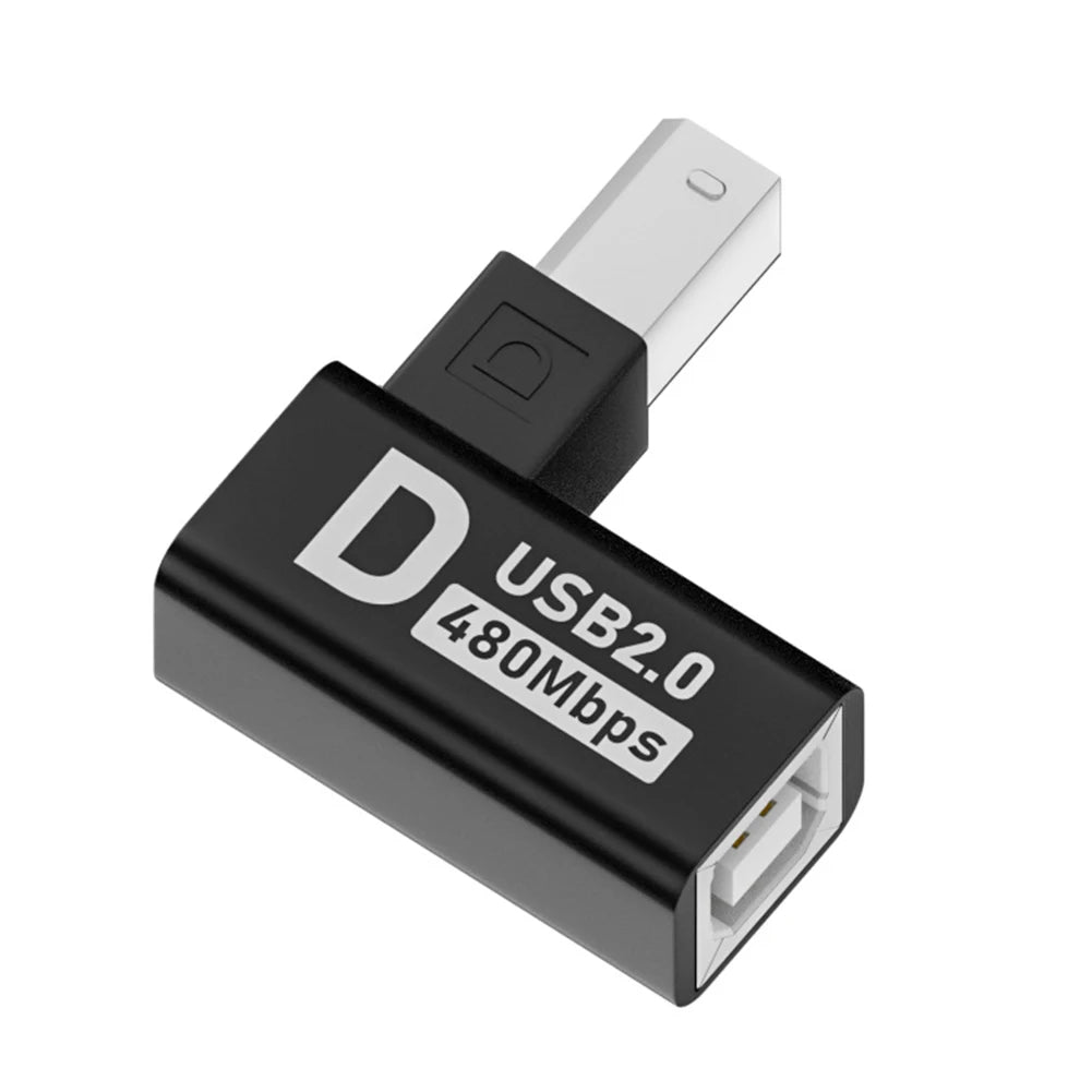Elbow USB2.0 Printer Adapter USB Type B Male to Female For Printer Hard Drive Base Fax Machine Scanner USB 2.0 Printer Adapter