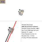 I-Type 1/2/3pin LED Wire Connector Quick Splice Cable Terminal Block for LED Strip, Audio, Car, Home Appliances Wiring AWG20-22