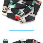 2PCS DC 12V Male Female BNC Connectors 5.5*2.1mm/2.5mm Welding-Free Power DC Plug Adapter Jack Sockets For LED Strip CCTV Camera