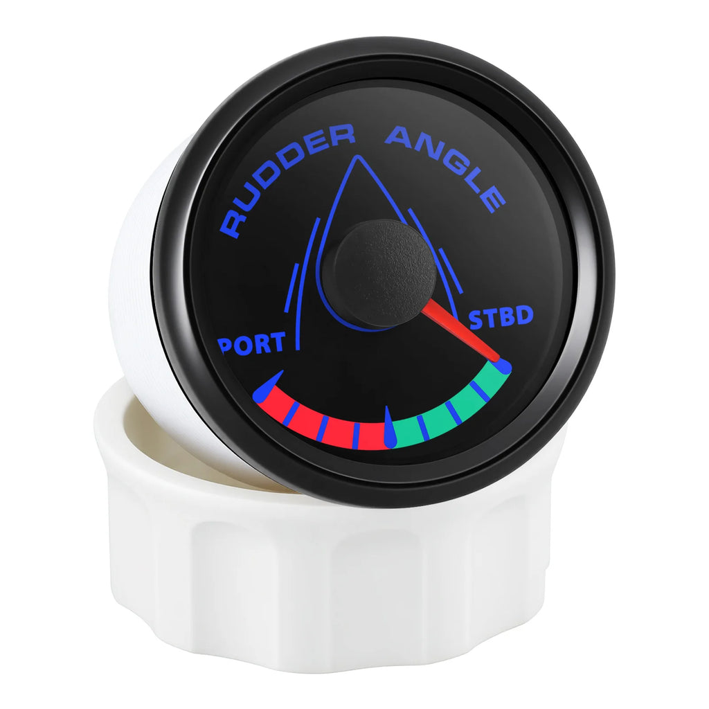 52mm 0-190ohm Waterproof Boat Marine Rudder Angle Indicator With Rudder Angle Sensor 7 color Backlight for Car Truck 12V/24V