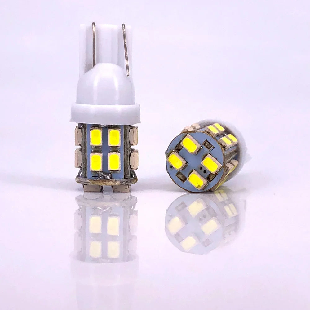 100PCS T10 1206 3020 68 42 20 SMD 194 168 W5W 12V 24V Car LED Light Bulbs 20 42 68LED Auto Bulbs White Clearance Interior Light