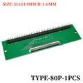 1PCS FFC/FPC Conversion Board 0.5mm Connector to 2.54MM Double Row Bent Pins 4/10/14/15/16/22/26/30/32/36/42/45/60/64/68/80/96P