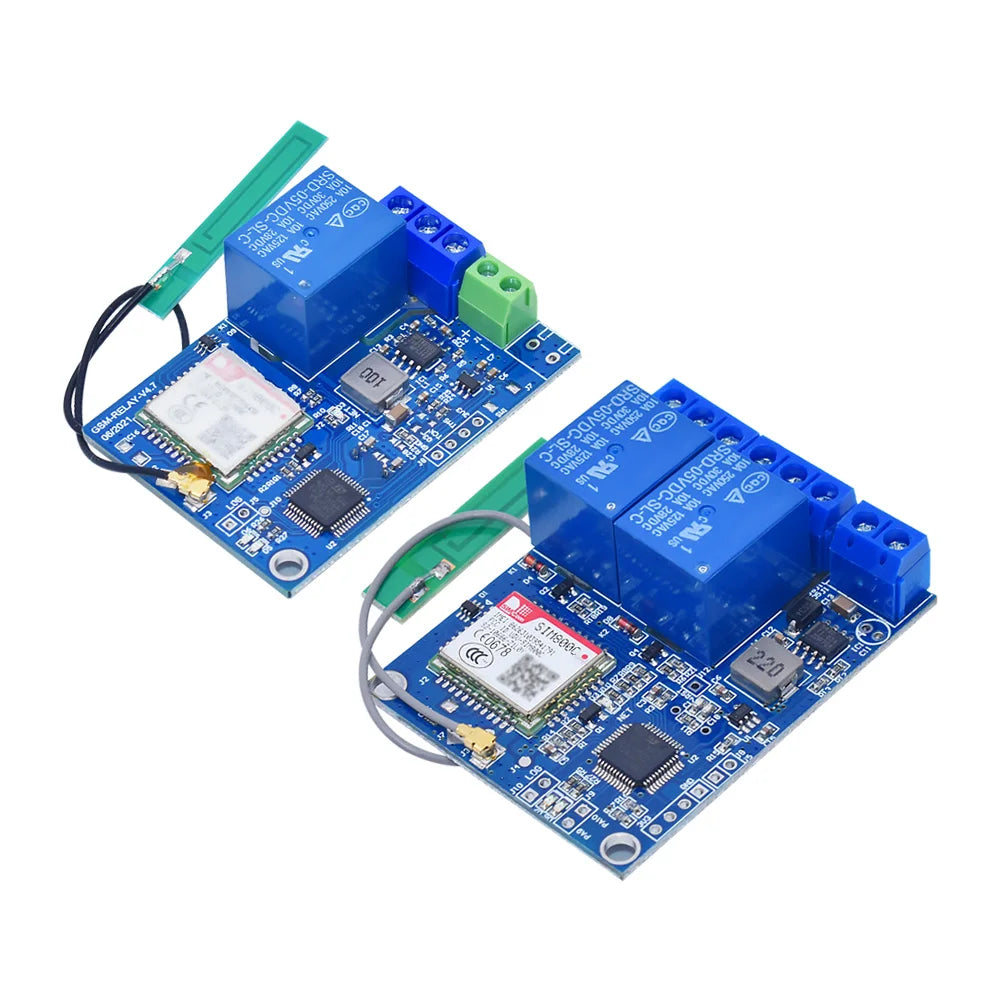 1/2 Channel Relay Module Sms Gsm Remote Control Switch Sim800C Stm32F103C8T6   for Greenhouse Oxygen Pump