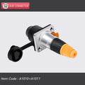 10pcs/5sets 8p8c RJ45 Waterproof Connector,Orange&Black, Panel Mount+Wire Connector, RJ45 Ethernet/Network Connector, IP65 Level