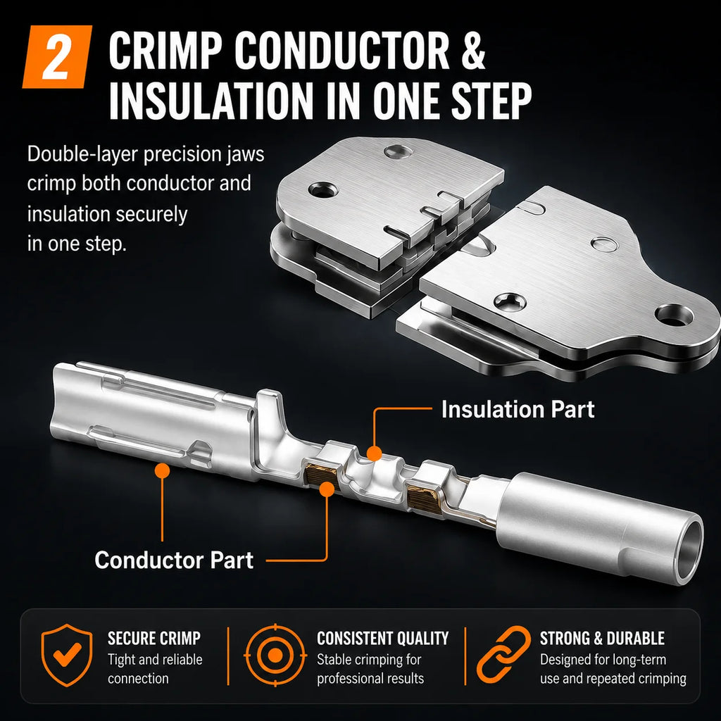 IWS-3220M Micro Connector Crimping Tool 32-20 AWG 0.03-0.52mm² Precision Ratchet Crimper for JST Molex Terminals