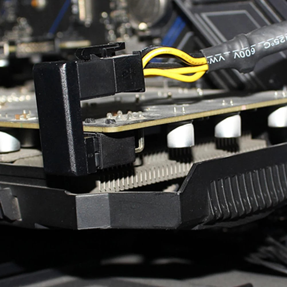 Turn Connector 8 Pin Power Adapter Board 180 Degree Angle GPU Power Connector for Desktops Graphics Card