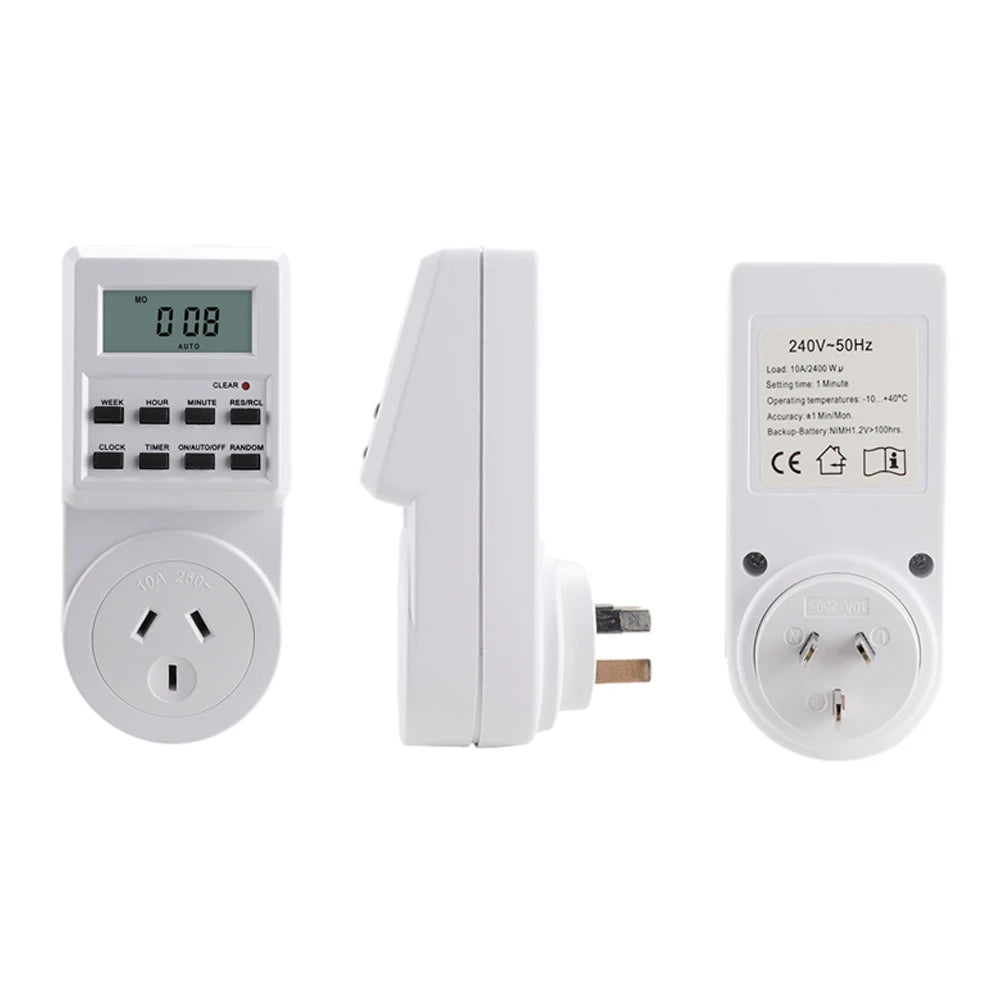 Outlet Timer 24 Hours Programmable and Plug in Timer for Electrical Outlets Indoor Digital Timer for Aquarium Light and Lamp