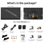 iPistBit 10.1 Inch Capacitive Touch Screen 1024*600 IPS Display for Raspberry Pi Win 8/10 LCD Display with Speakers
