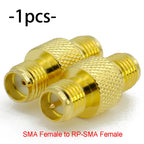 Connector SMA to SMA/ RP-SMA to SMA / RPSMA Male Plug & Female Jack Slide-on Straight RF Coax Adapter Connector