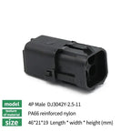 5/20Sets 2.5mm 1/2/3/4/6Pin Waterproof Electrical Connector Male Female Plug Delphi Injector Socket 12010975 For GM Motorcycle