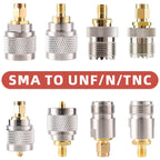 2Pcs SMA Female Male to PL259 SO239 N UHF TNC RF Antenna Connector RF Coax Coaxial Adapter Copper Brass Converter