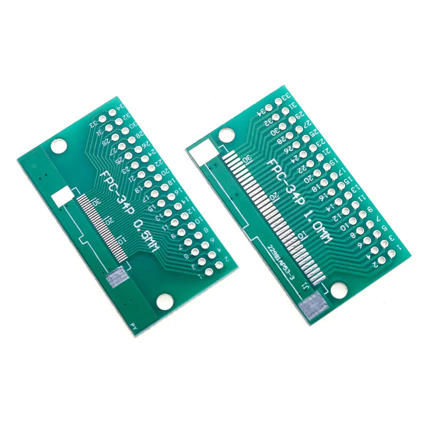 1pcs FPC FFC PCB Board Connector 0.5mm 1mm Pitch Double Side Adapter Socket Plate DIY KIT 6/8/10/12/20/40/50/60Pin To DIP 2.54mm