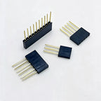 JCD 10PCS 2.54mm Single Row Female Socket 1X2/3/4/5/6/8/10/15/20/40Long pins Long 11mm PCB Board Pin Header For Arduino