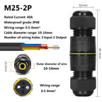 IP68 Waterproof Joint Wire Quick Connection Connector 2 3 4 Pin Solderless LED Lamp Electric Wiring Outdoor Rainproof Terminal