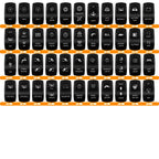 Marine Boat Rocker Switch 12/24V Orange Backlit Anchor Beacon Up Down Button ON OFF/ON OFF ON Momentary Toggle Switch Waterproof
