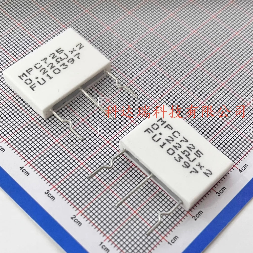 10PCS/Japanese MPC725 5W 0.22R 0.22 Ω J+0.22 Ω J 5% non inductive cement resistor