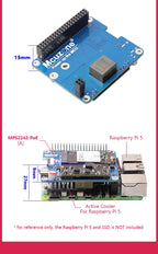 New MPS2242-POE(A) POE Powered NVME SSD HAT For Raspberry Pi 5 Support 2230/2240 SSD