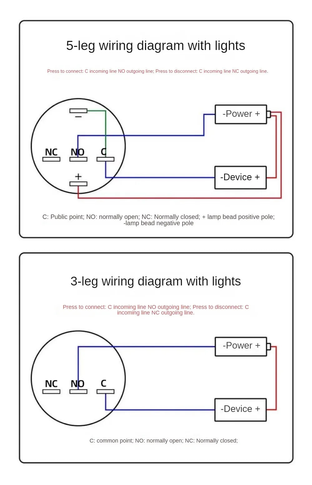 16mm LED Illuminuted Push Button Switch 12/24/220V Momentary Self-locking on Off with Light Square Round Rectangle Power Switch