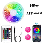 5050 RGB LED Strip Light SMD USB Remote&APP Control Bluetooth Flexible Tape Diode Ribbon for Living Room Bedroom TV Backdrop
